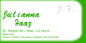 julianna haaz business card